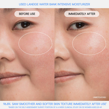 LANEIGE Water Bank Blue Hyaluronic Intensive Moisturizer: Hydrating Face Cream for Very Dry Skin with Squalane & Peptide for Skin Barrier Support, Dermatologist-Tested