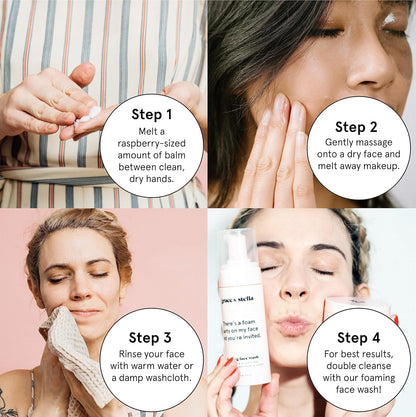grace & stella Makeup Remover Cleansing Balm - Hydrating Facial Cleanser