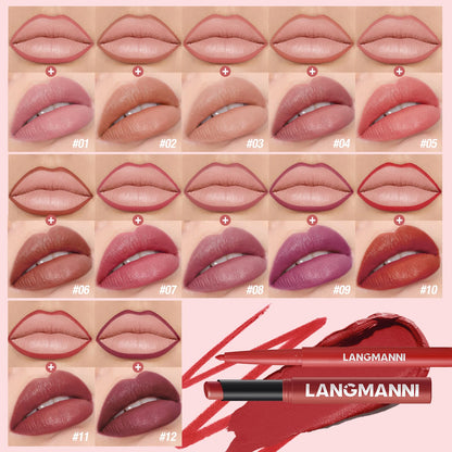 Jolilab 12Pcs Lip Makeup Set, 6 Lip Liners + 6 Matte Lipsticks, Rich ColorB