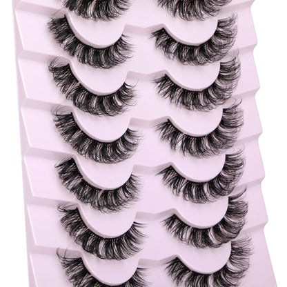 Natural Cluster Lashes Extensions Wispy Natural Look False Eyelashes Individual Lashes 3D Strips Eyelash Extensions DIY Lashes 7 Pairs Multipack