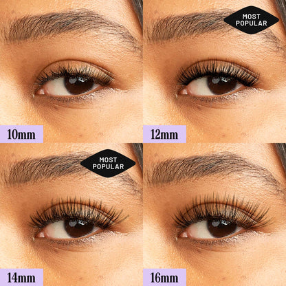 Lilac St Natural Lash Clusters for DIY Lash Extensions, Original, 12mm, 3pk