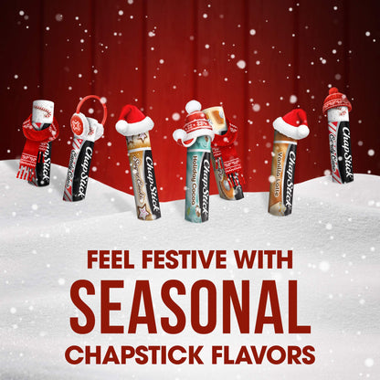 ChapStick Holiday Hot Chocolate, Candy Cane and Sugar Cookie Lip Balm, 0.15oz, 3 pack