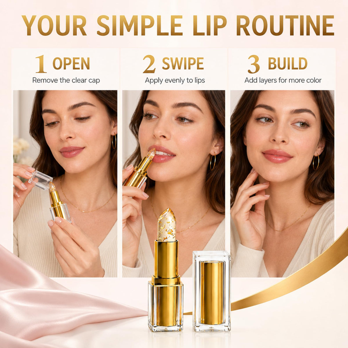 𝓚 Lipstick-pH Color Changing Lip Balm, Transferproof Long-Lasting Hydration Tinted Lip Balm for Older Women, Moisturizing Natural Tint 2PC (2pc)