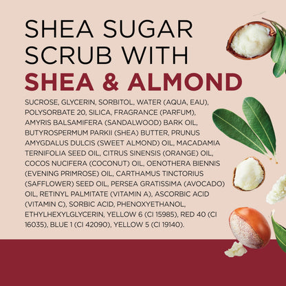 Dr Teal's Shea Sugar Body Scrub, Shea Butter with Almond Oil & Essential Oils, 19 oz (Pack of 3)