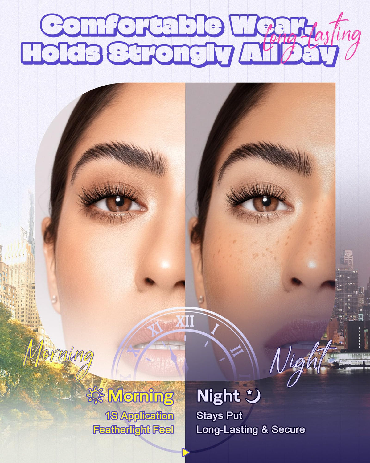 LZM Pre-glued Self Adhesive Eyelashes, No Glue Eyelashes Lashes 12mm 6D28