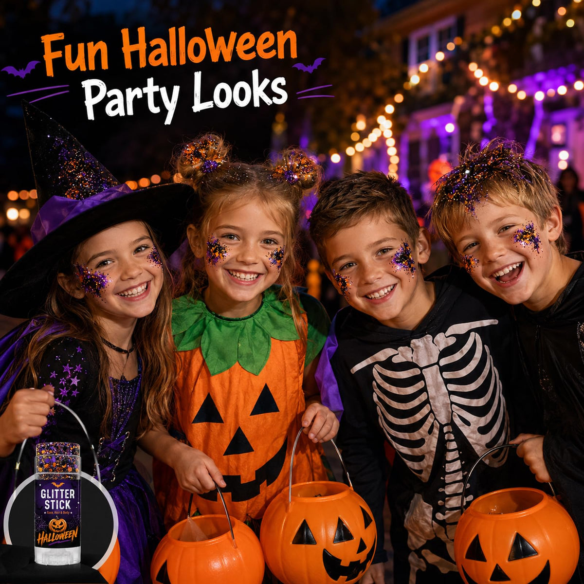 Halloween Glitter Stick for Face, Body & Hair Accessories for Women Kids
