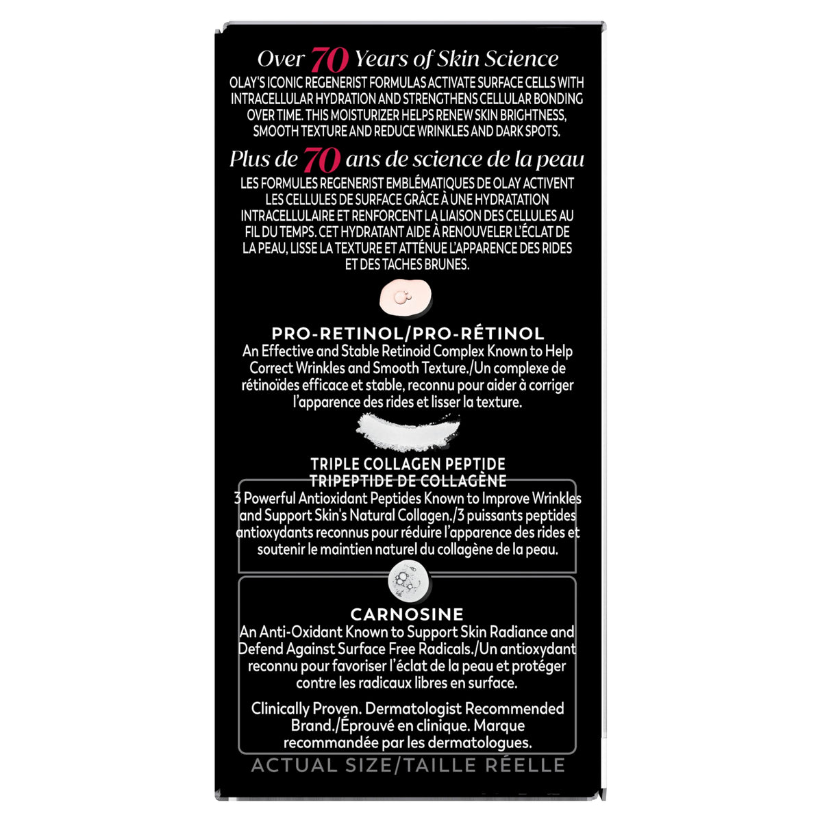 Olay Retinol 24 Face Moisturizer, Anti-Aging Night Cream for Women, Trial Size, Fragrance-Free, Non Greasy - Anti-Wrinkle, Smooth Fine Lines, Tightening Skin Care - Peptides, Glycerin, 0.5 Oz