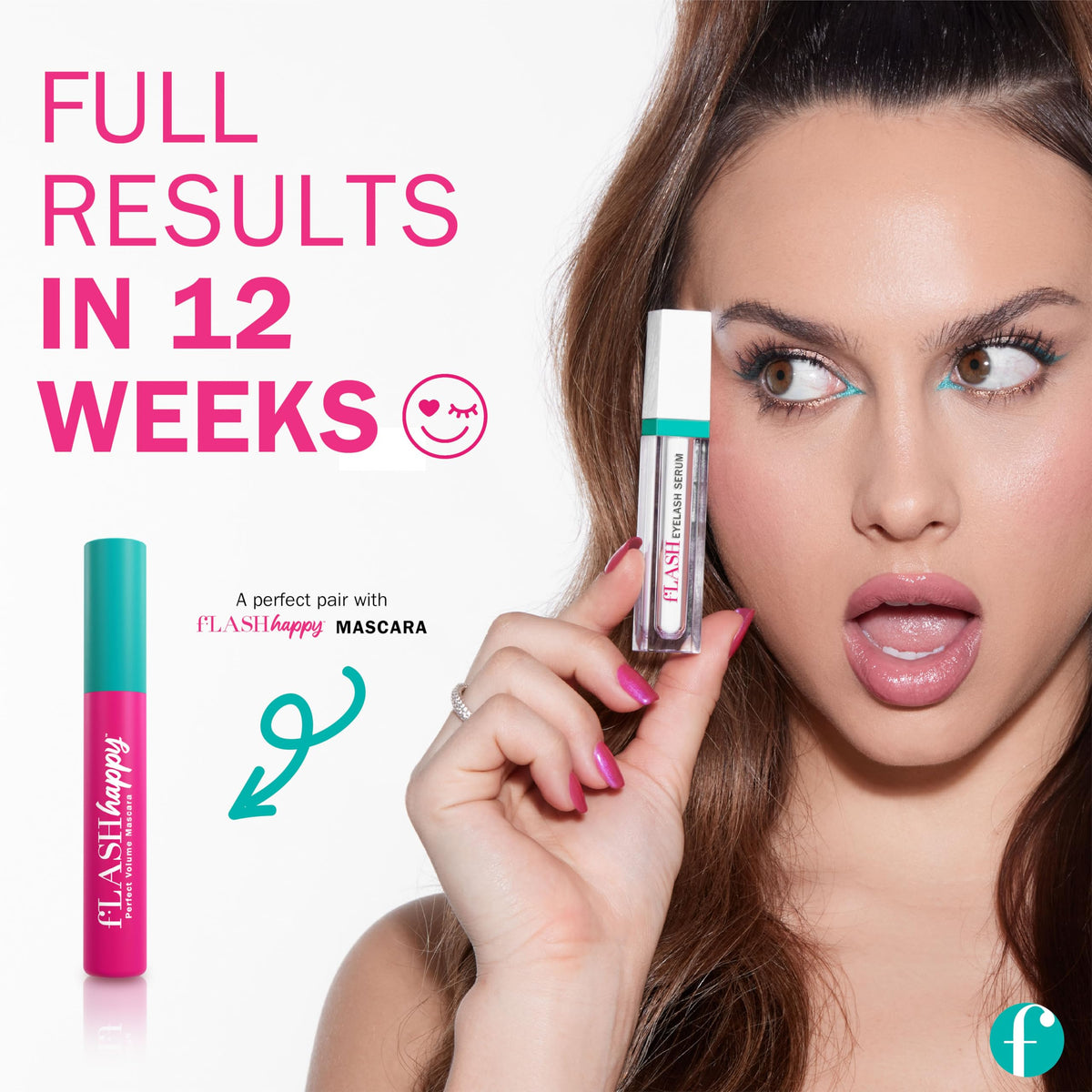 fLASH Eyelash Serum Mini for Long-Looking Natural Lashes - Enhances & Strengthens, Safe & Effective Formula for Contact Wearers & Sensitive Eyes, Travel Size, 6 Week Starter Supply - 1mL (0.034 Fl Oz)