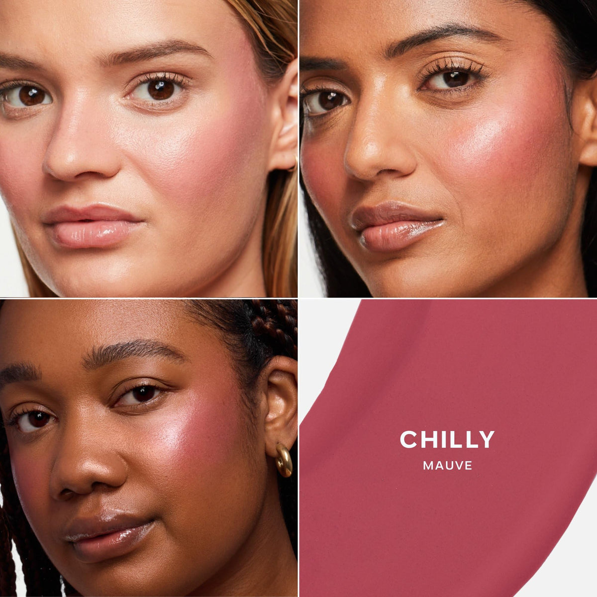 Saie Dew Liquid Blush for Cheeks - Hydrating Cream Blush Stick with a Blendable + Buildable Formula - Skincare Infused Dewy Cheek Tint for a Natural Flush - Glowy Makeup Essential - Chilly (.40 oz)