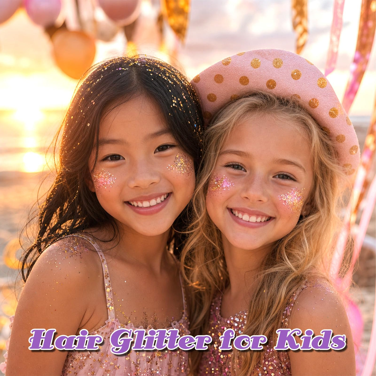 4Pcs Body Glitter Stick Set (Pink/Blue/Gold/Purple) Each 0.56oz