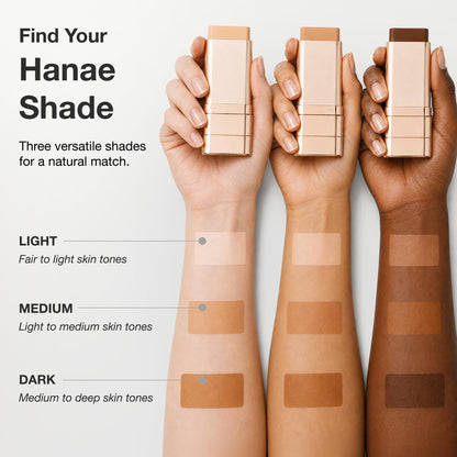 Hanae Korea 3-in-1 Foundation Stick with Brush, Full Coverage | Medium Tone