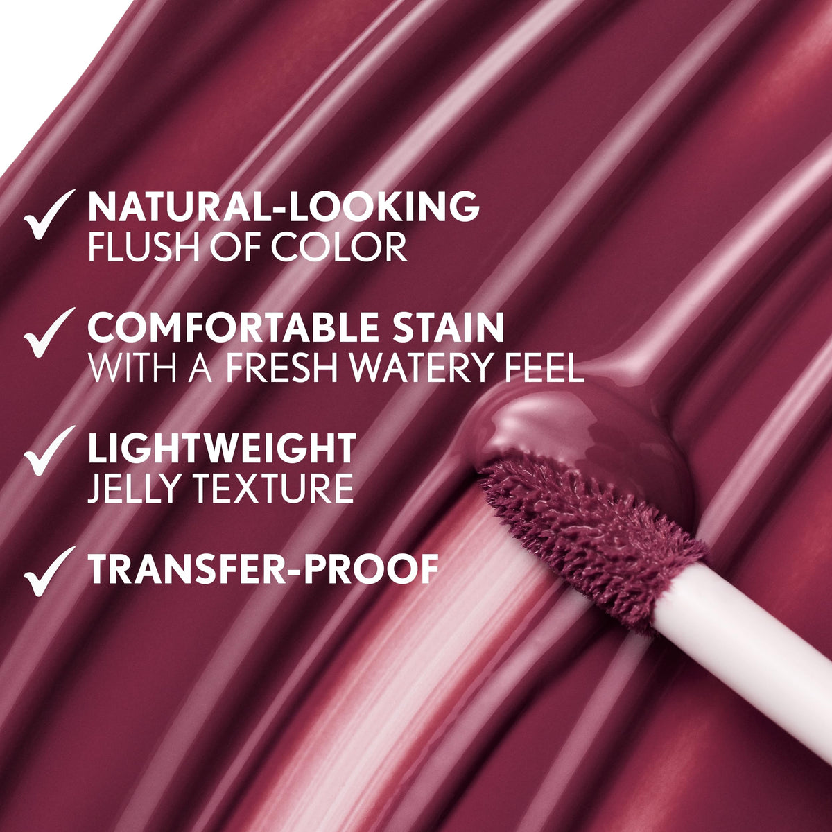 COVERGIRL Clean Fresh Jelly Water Tint, Lip & Cheek Tint, Transfer-Proof, Hydrating - 50 Mulberry Melts (Mahogany)