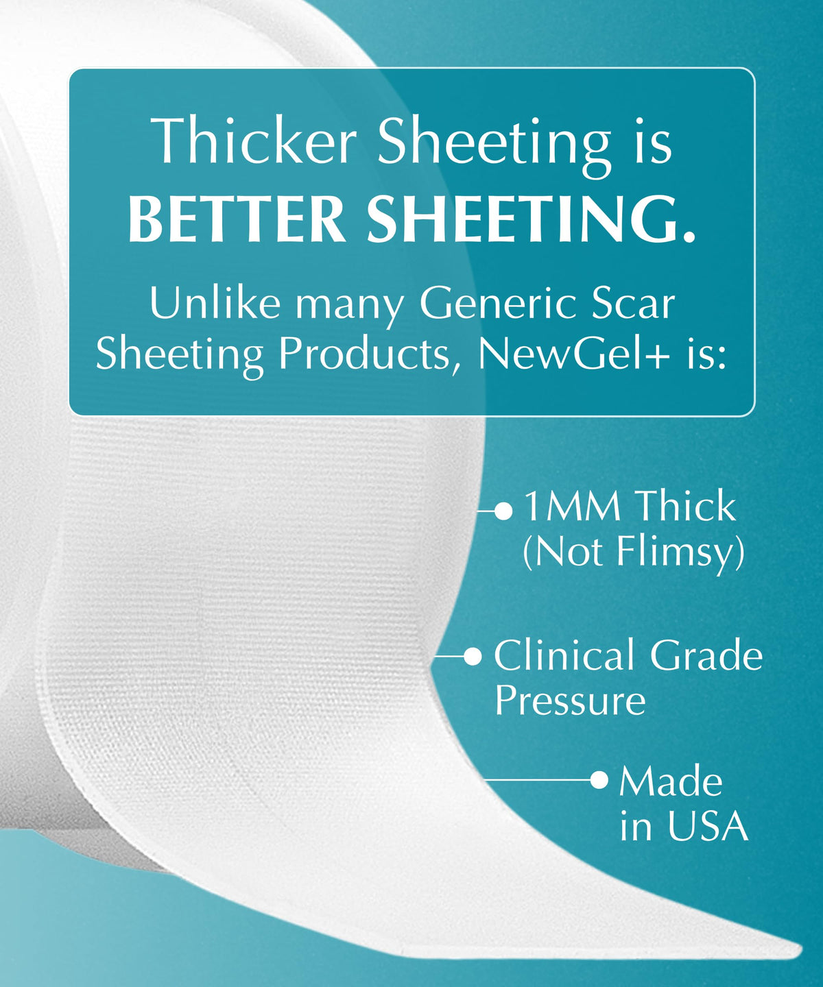 NewGel+ Medical-Grade Silicone Scar Tape Roll, 1.5" x 48" by MyNewGel