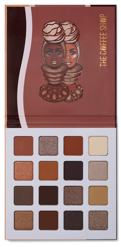 Juvia's Place Coffee Shop Eyeshadow Palette - 16 Pan Buttery Eye Makeup