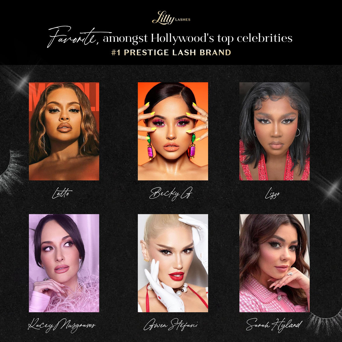 Lilly Lashes 3D Miami Faux Mink Strip Eyelashes, False Eyelashes Dramatic Look, Reusable False Lashes, Fake Lashes Pack, Lash Strips with Luxury Silk Like Fibers, No Lash Glue Included
