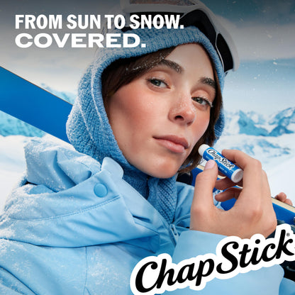 ChapStick Moisture SPF + 15 Lip Balm Sticks with 24 Hour Moisture, 12-Pack
