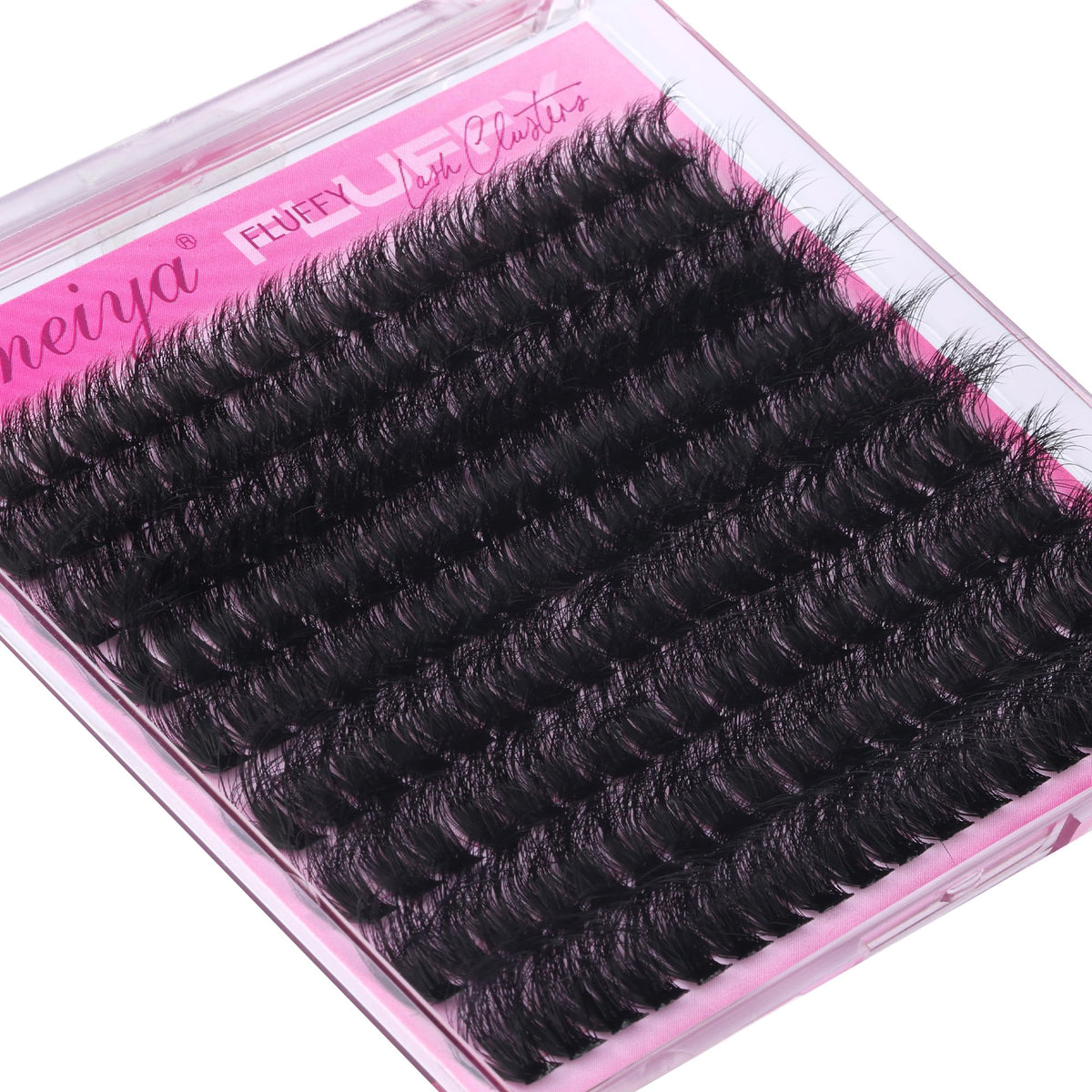 Geeneiya Full Lash Clusters D Curvature Eyelash Clusters Thick Cluster Eyelash Extensions Wispy Individual Lashes Extensions Waterproof Lashes DIY at Home for Beginners with Lash Map