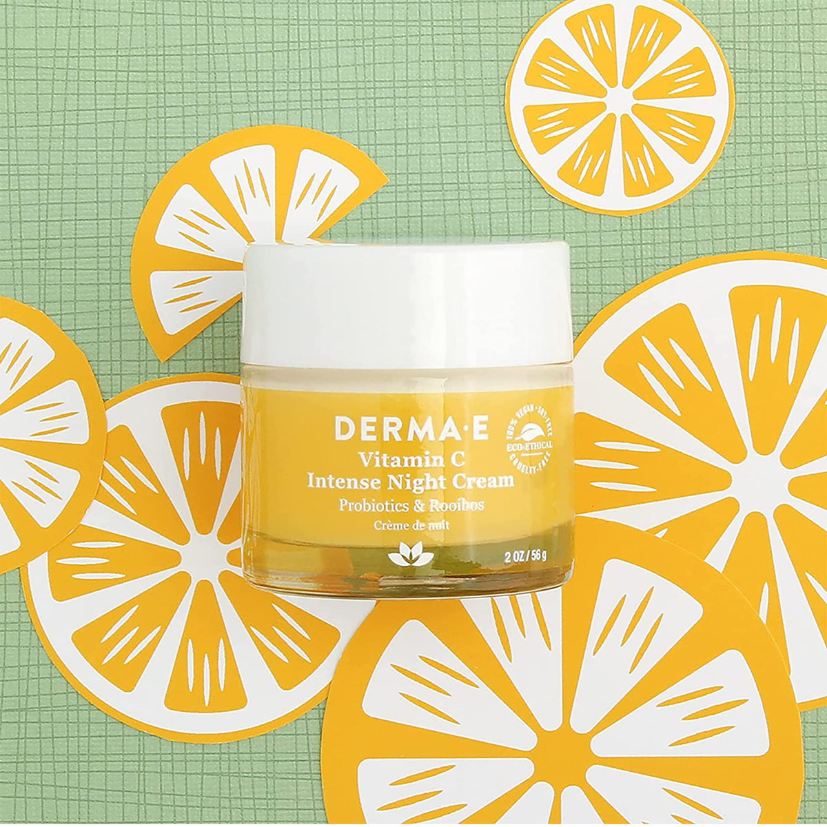 DERMA E Vitamin C Intense Night Cream, 2 Oz Brightening Facial Moisturizer