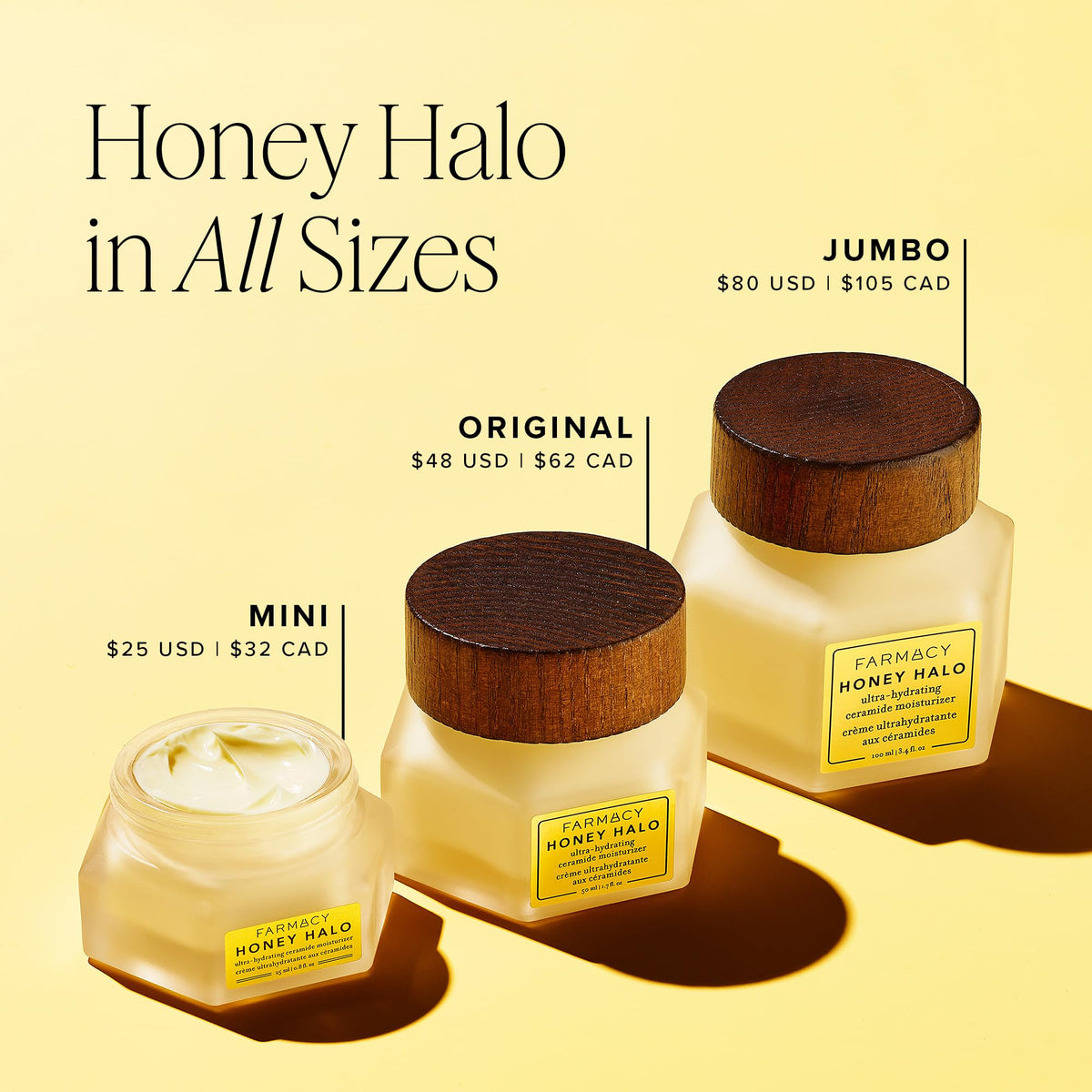 Farmacy Ceramide Face Moisturizer - Honey Halo Ultra Hydrating Facial Moisturizer with Buckwheat Honey + Ceramides - Helps Restore Barrier + Replenish Dryness - Plumping Skin Care for Dry Skin (50ml)