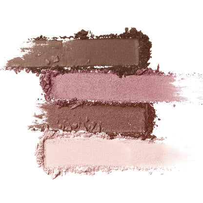 Clinique All About Shadow Eye Shadow Quad | Long Lasting, Crease + Fade Resistant + Safe For Sensitive Eyes, Pink Chocolate, 0.11 Ounce