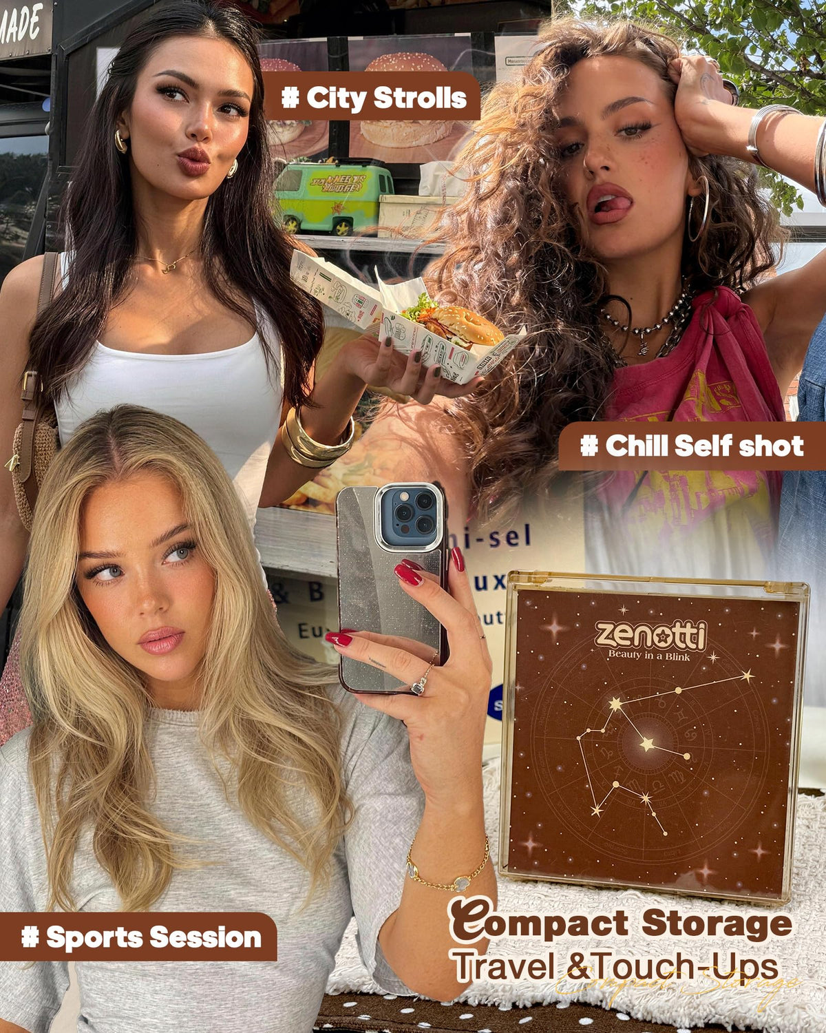 Wispy Lash Clusters Short 10-14mm Natural Eyelash Clusters Fluffy Cluster Eyelash Extensions Soft Individual Lashes with Invisible Band CD Curly for Daily Wear by zenotti