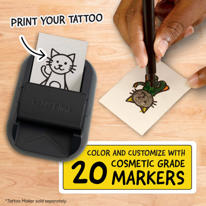 CEACO Compatible with Hello Blink, Temporary Tattoo Maker Refill, 20 Pack