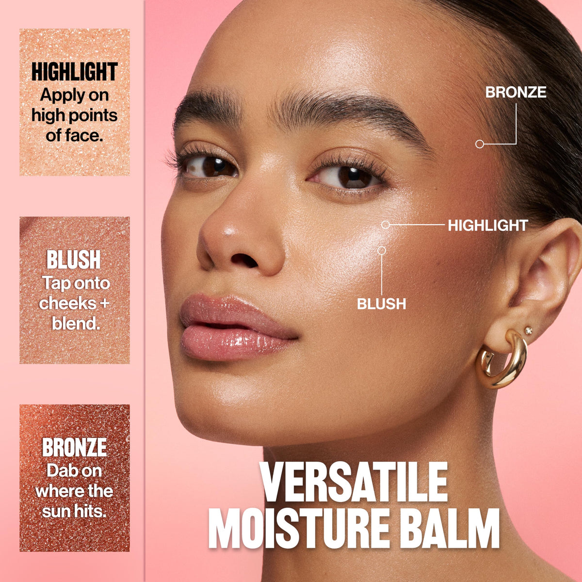 Revlon Glimmer Super Balm, Multi-Use Makeup, 002 Cocktail Hour, 0.06 oz