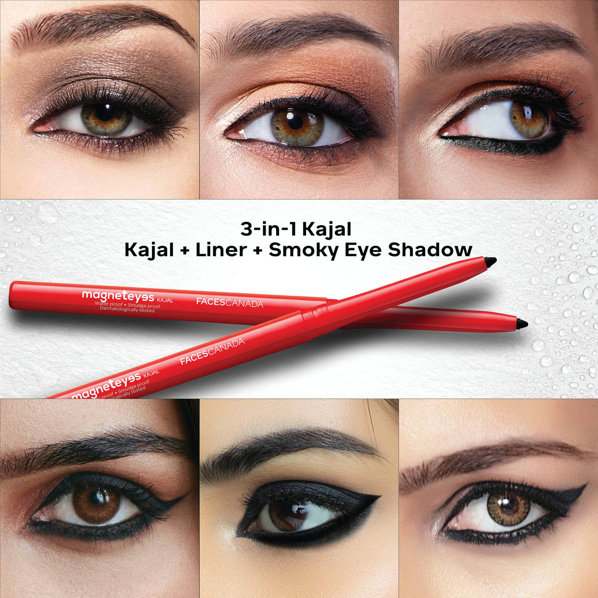 FACESCANADA Magneteyes Eyeliner - Black, Waterproof, Smudge Proof