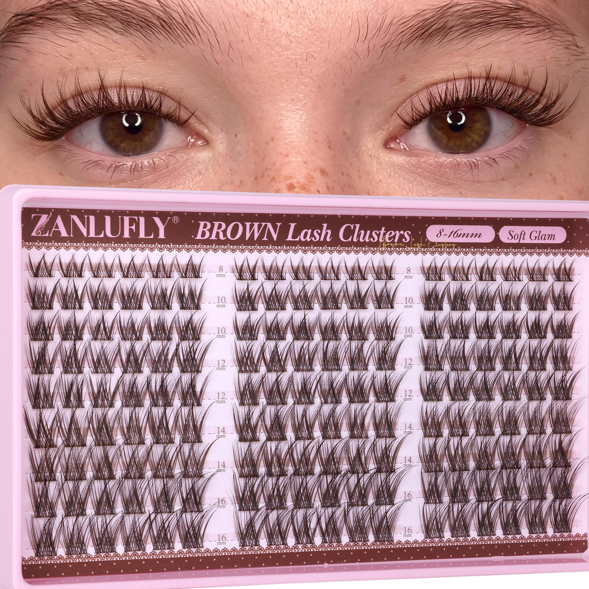 Brown Lash Clusters Natural Eyelash Clusters Dark Brown Eyelash Extensions