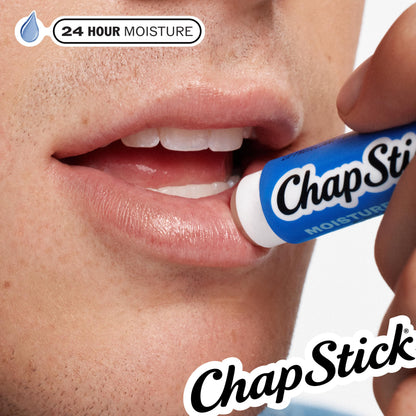 ChapStick Moisture SPF + 15 Lip Balm Sticks with 24 Hour Moisture, 12-Pack