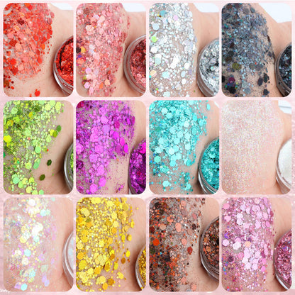 Body Glitter, Face Glitter, Hair Glitter, 12 Colors