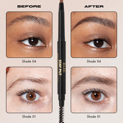 Milani Stay Put Brow Sculpting Mechanical Pencil Eyebrow Color Medium Brown