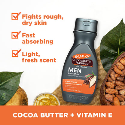 Palmer's Men's Face Moisturizer & Body Lotion, Cocoa Butter Formula, 8.5 Oz