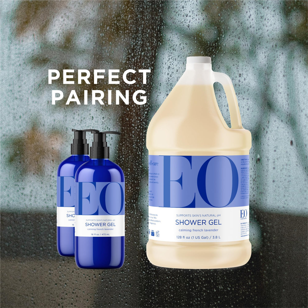EO French Lavender Body Wash, Aromatherapy Shower Gel, 16 oz 2-Pack