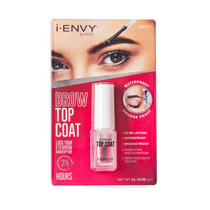 i-ENVY by KISS Eyebrow Sealer, Clear Eyebrow Setting Topcoat for Perfect Brows, 24 Hour Long Lasting Waterproof, Smudge-Proof, Sweat-Proof for Extreme Hold, Non-Glossy Finish with Brush Applicator