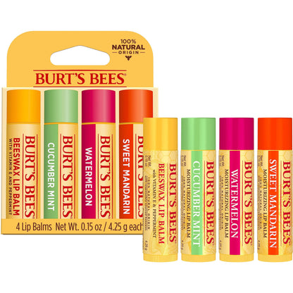 Burt's Bees Lip Balm Set, Freshly Picked, 0.15 oz., 4 Tubes