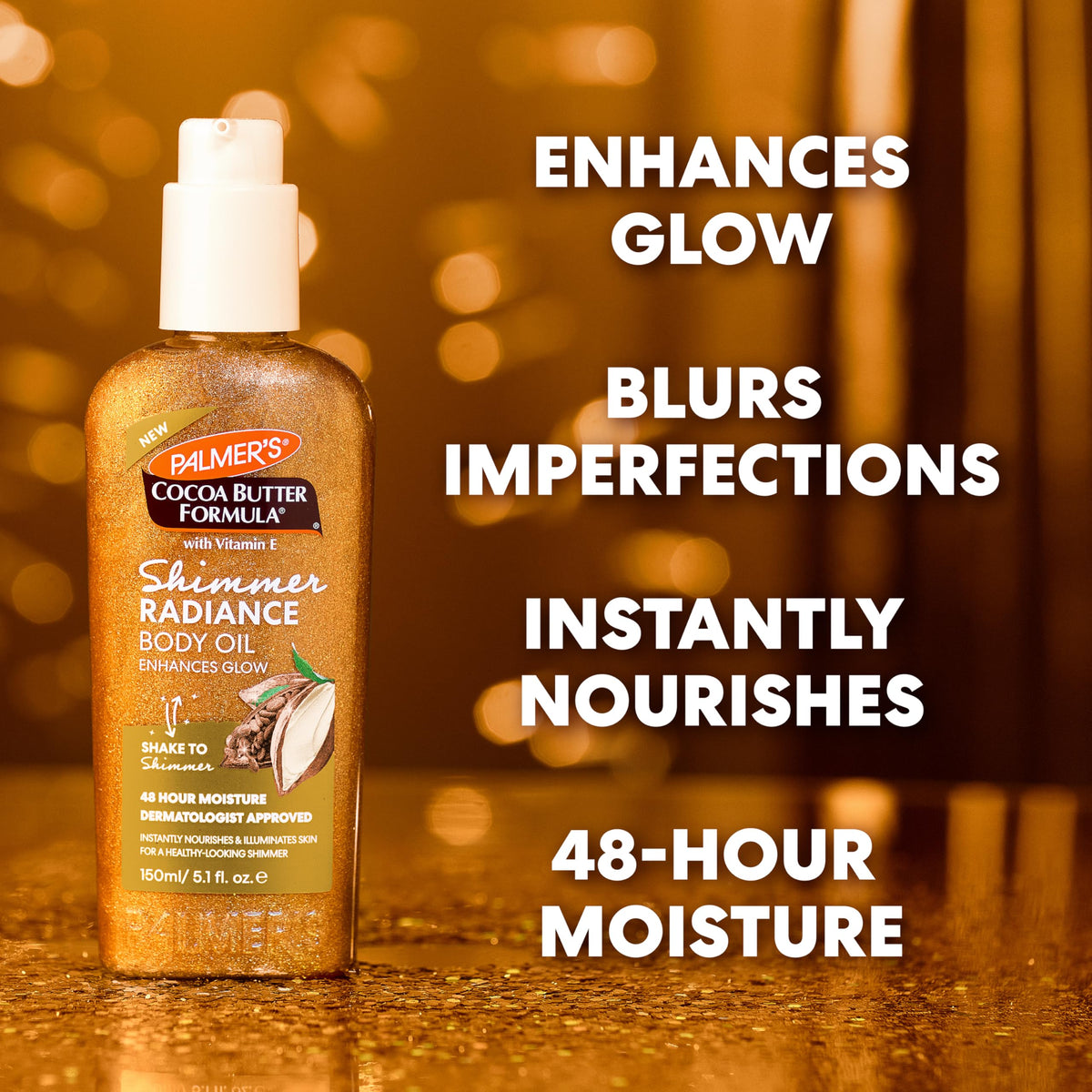 Palmer's Shimmer Body Oil, Cocoa Butter Formula with Vitamin E (5.1 Fl Oz)
