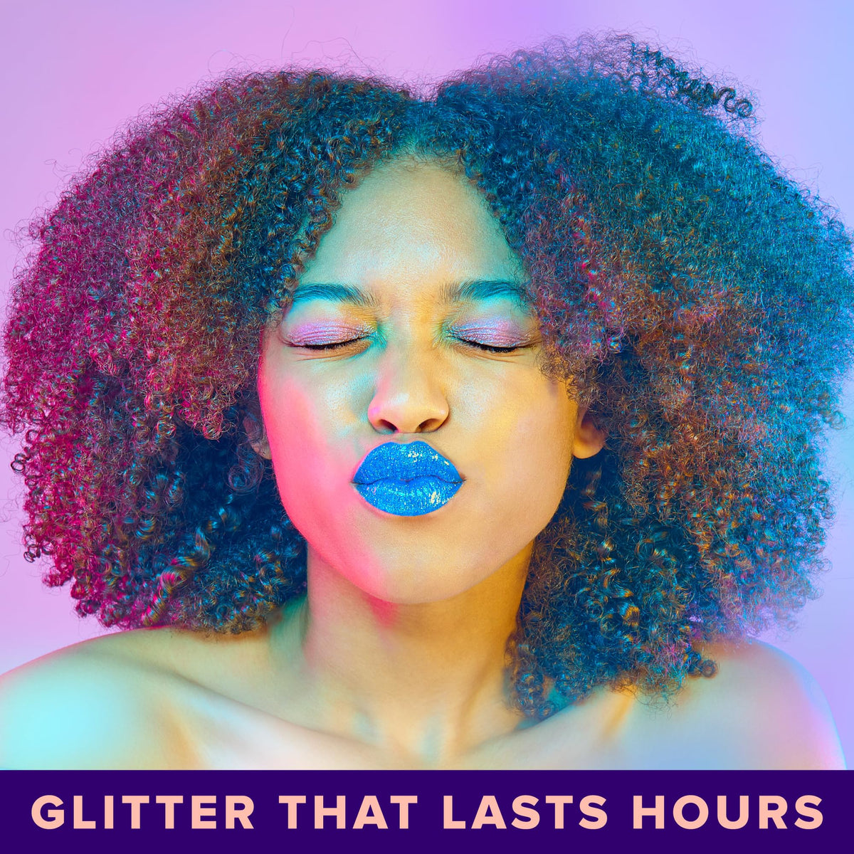 UNICORN SNOT Quiet Riot Glitter Lip Duo | 2-in-1 Set: Matte Lipstick & Plastic-Free Glitter | 0.15oz Black Lipstick & 0.16oz Gloss, Chasm