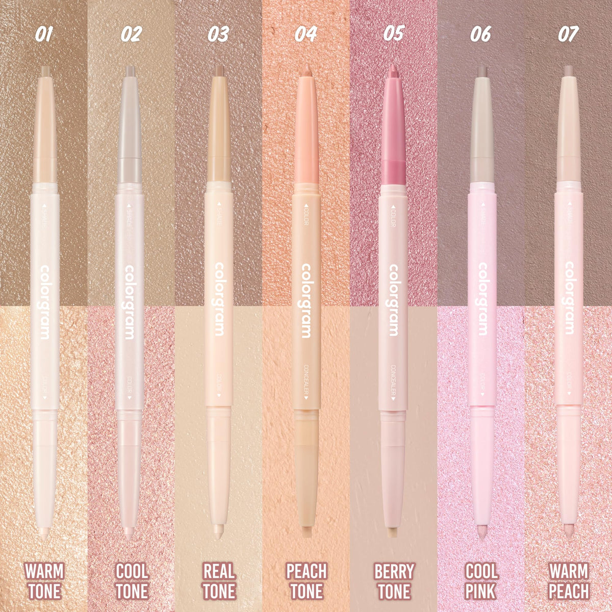 COLORGRAM Under Eye Highlighter Stick 03 Real Tone | Silky-Smooth Long-Lasting Highlighter & Contouring Stick for Smudge-Proof, Shining Daily Makeup | K-Beauty Face Highlighters & Luminizers