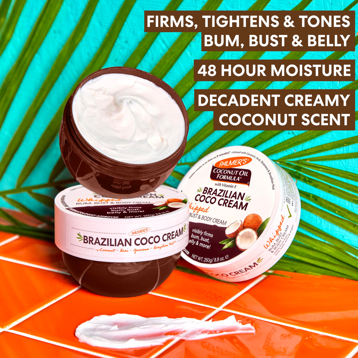 Palmer's Brazilian Coco Hot Mama Firming Kit (Cream 8.8 Oz + Oil 6.6 Fl Oz)