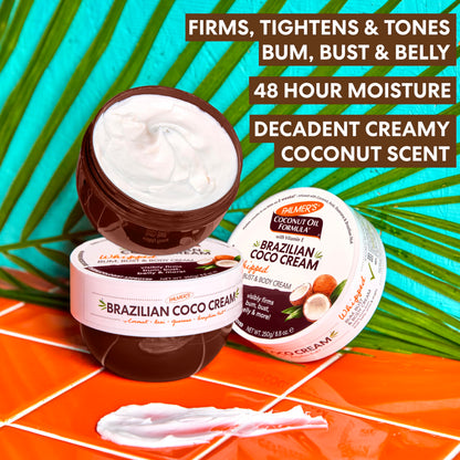 Palmer's Brazilian Coco Hot Mama Firming Kit (Cream 8.8 Oz + Oil 6.6 Fl Oz)
