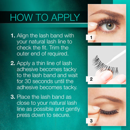 Ardell Natural 110 False Eyelashes Eye-Lifting Strip Lashes Black, 6 Pairs