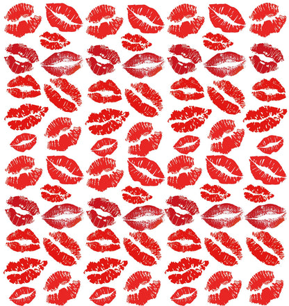Bright Red Lip Print Temporary Tattoo Sticker Halloween Face Tattoos