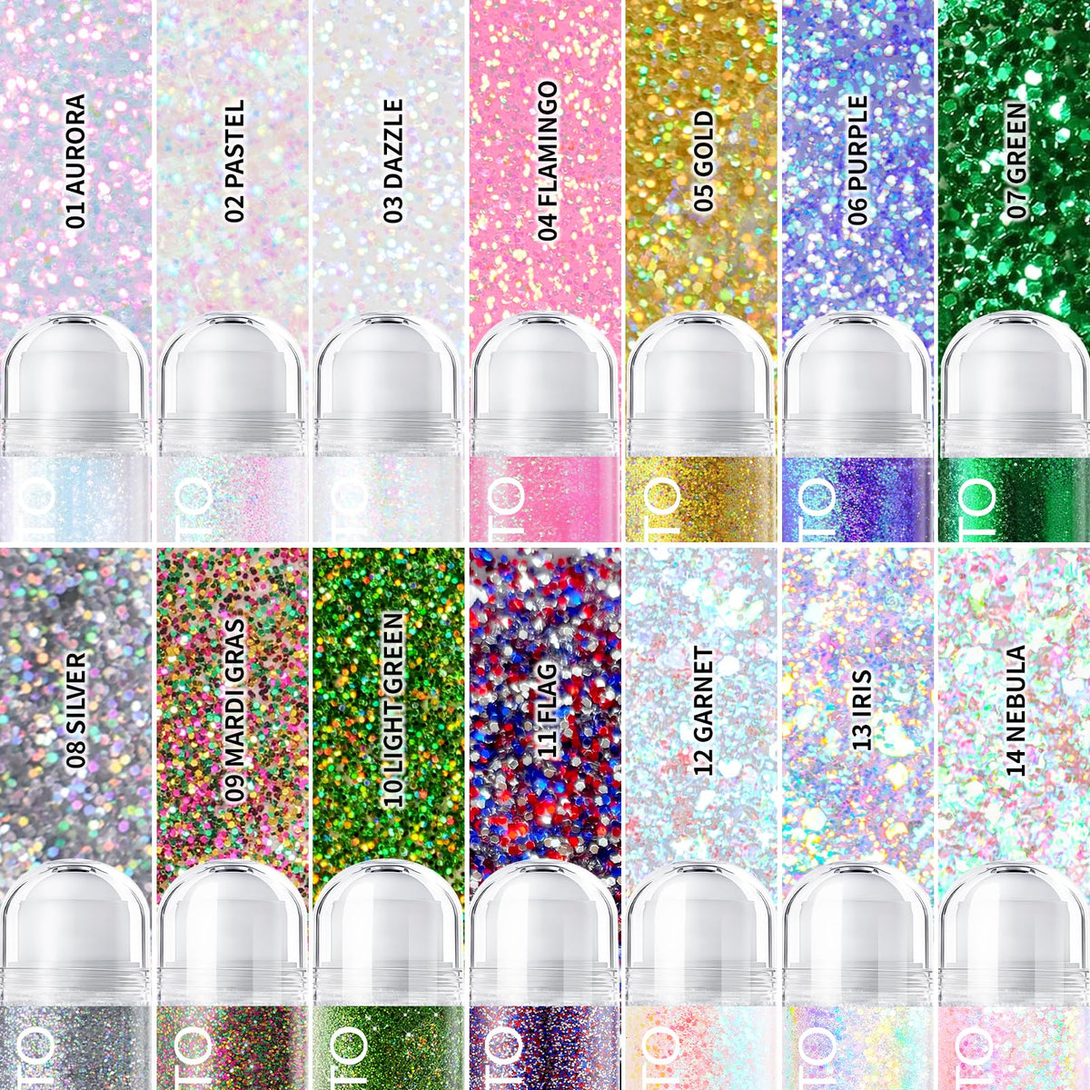 CAHOTO Pastel Roll-on Glitter for Face Body & Hair