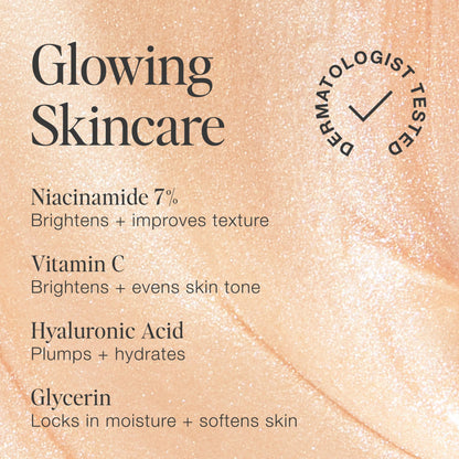 Jouer Luminizing Glow Drops Serum with 7% Niacinamide | Mix 2–3 Drops With Moisturizer or Foundation For A Summer Glow, Use With or Without Makeup, 1 fl oz