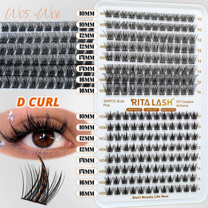 Lash Clusters 4 Style Wispy Lashes Clusters Eyelash Clusters Pestañas Postizas Naturales Cluster Eyelash Extensions Cluster Lashes Soft False Eyelashes Natural Look(W02+W04+W05+W06 Lash Only)