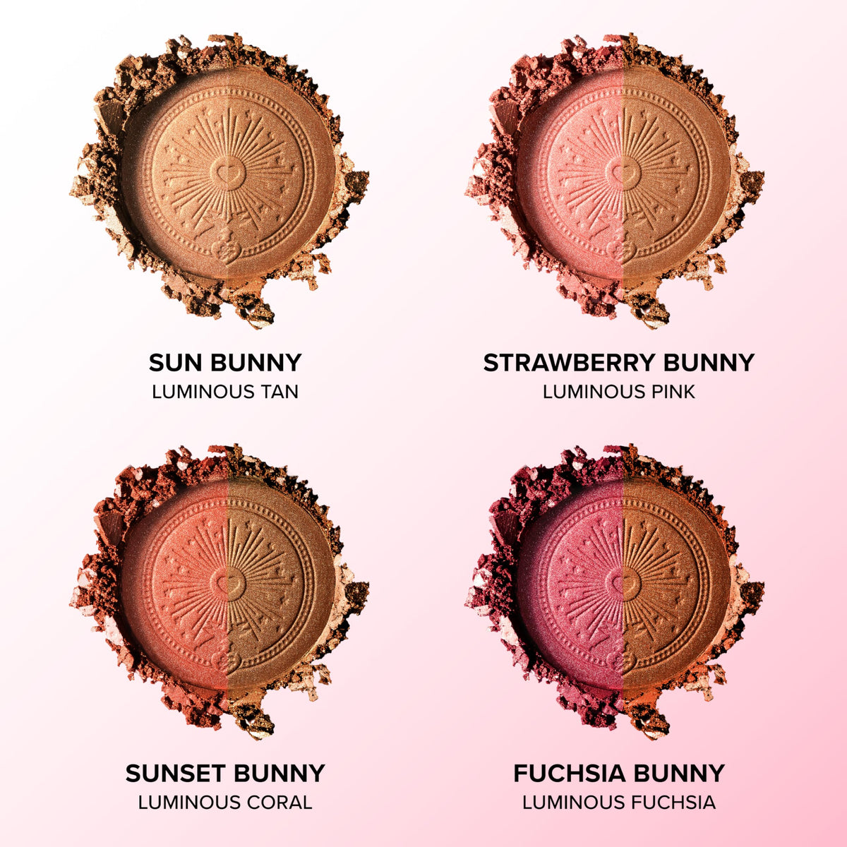 Too Faced Sun Bunny Blushing Bronzer | Dual-Shade Sheer, Luminous Bronzer Blush with Pink Undertones to Mimic Natural Flush, Sun Bunny, 0.28 Ounce