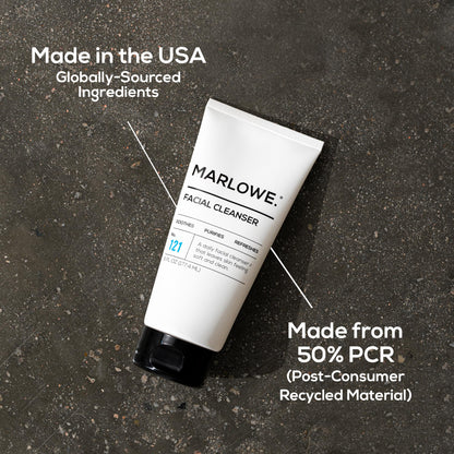 MARLOWE. Facial Cleanser, Daily Face Wash, Removes Dirt + Oil, 6 oz