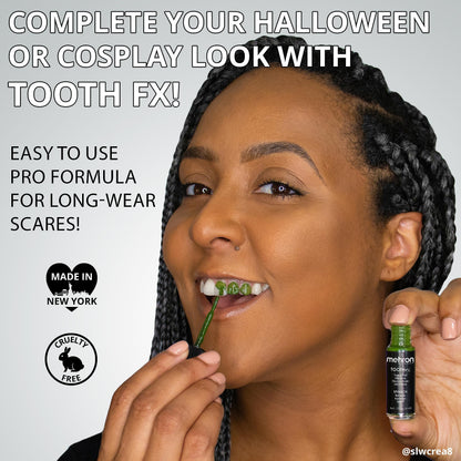 Mehron Makeup Tooth FX - BLACK, Temporary Special FX Tooth Paint