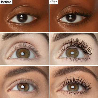 tarte maneater waterproof mascara – Extreme Curl, Instant Volume & Length, 16HR Ultra-Creamy Longwear Eye Makeup, Cruelty-Free, full size, black